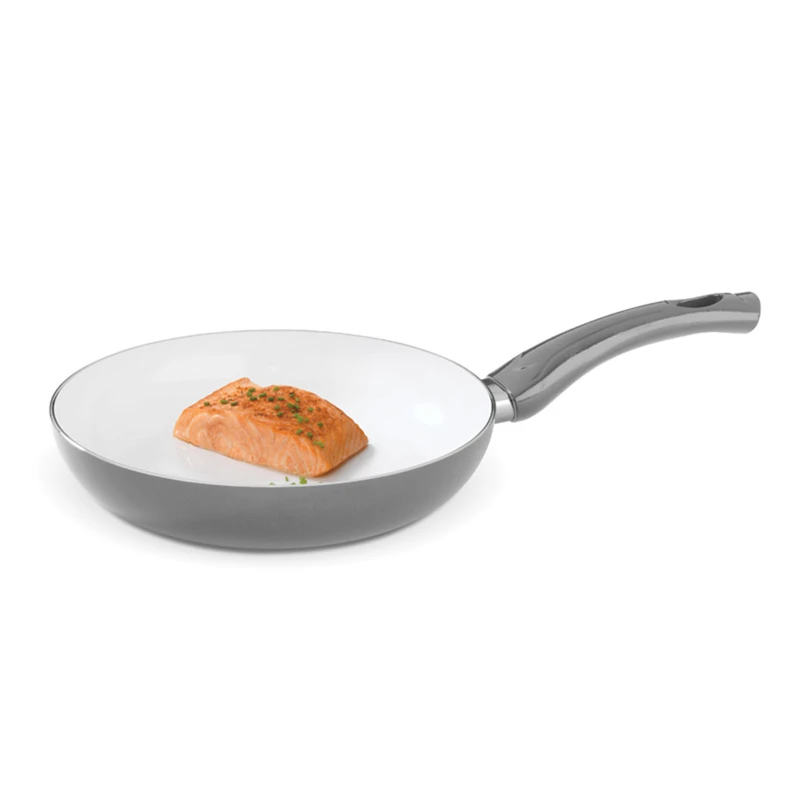 Bialetti Aeternum Ceramic Coated Aluminum Saute Pan 11.8 in. Silver/White