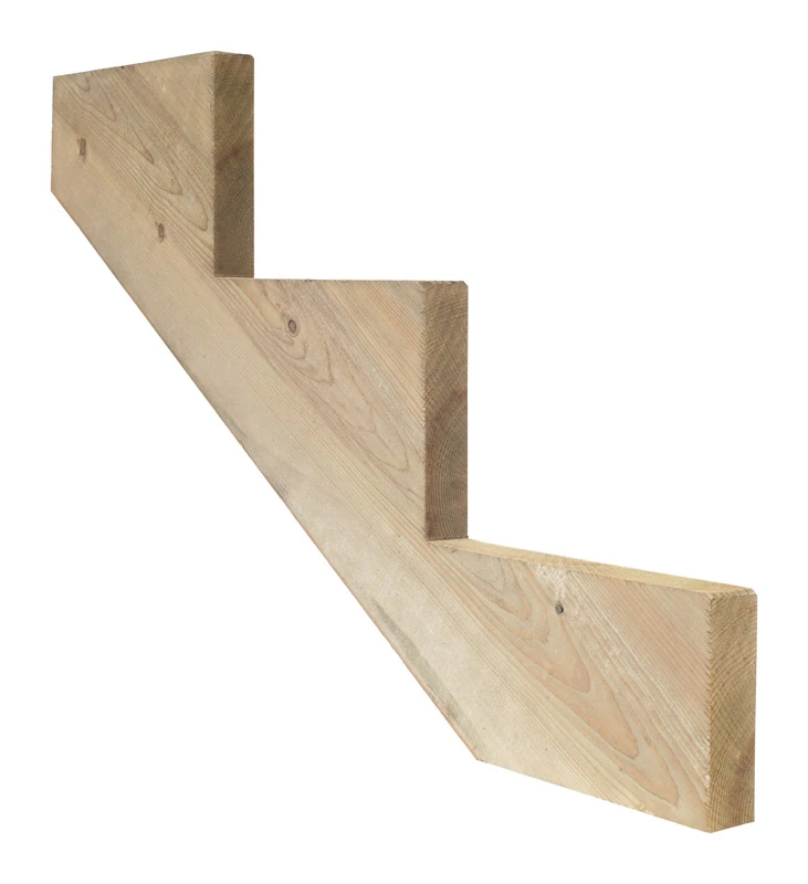 Suntrellis 1 in. W x 11 in. L Unfinished Pressure Treated Wood 3 Step Stair Riser
