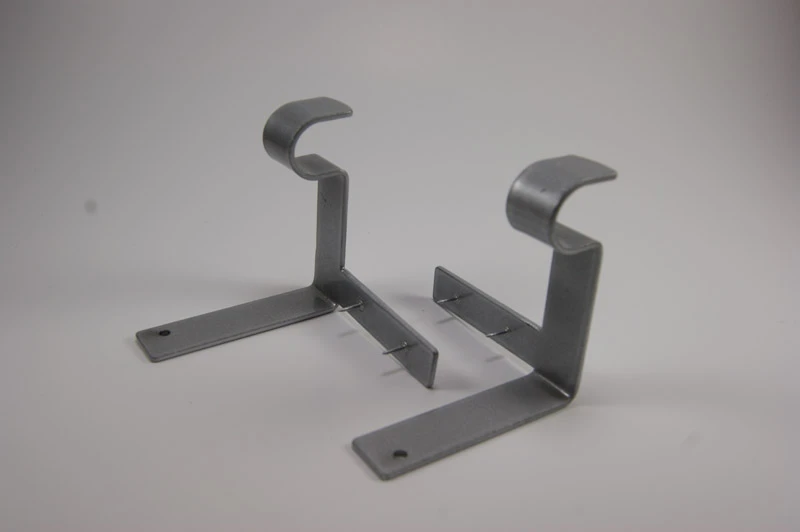 Kwik-Hang Enamel Silver No Drill Curtain Rod Bracket 0 in. L