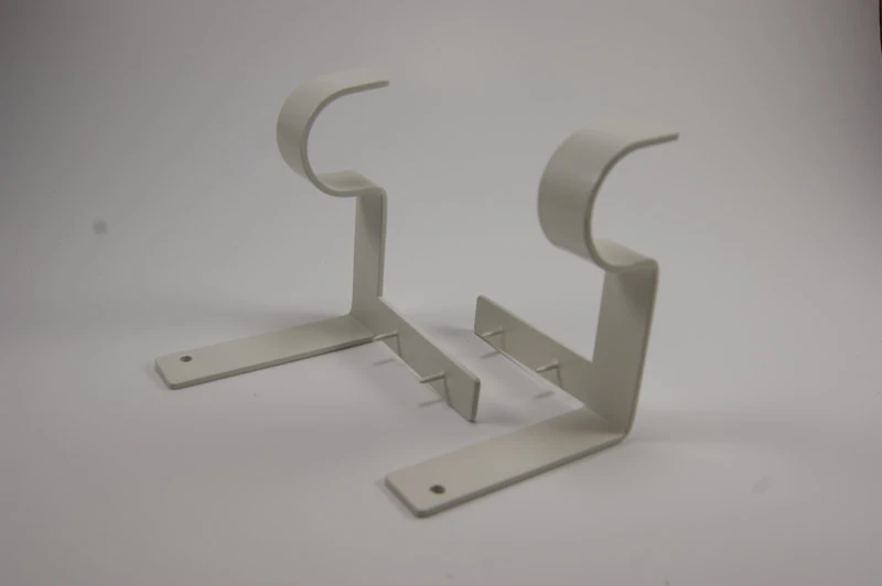 Kwik-Hang Enamel Antique White No Drill Curtain Rod Bracket 0 in. L