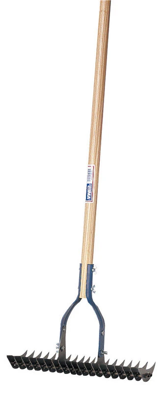 True Temper 60.5 in. L x 15 in. W Steel Thatching Rake Wood