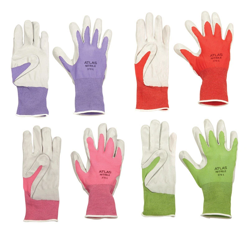 Atlas Unisex Indoor/Outdoor Nitrile Coated Gloves Assorted L 1 pair