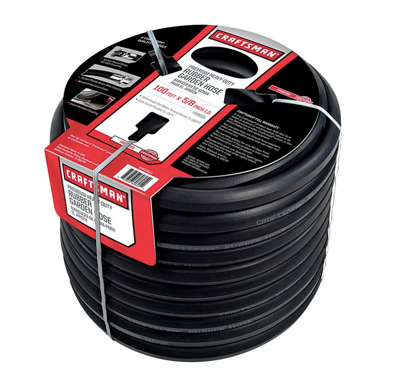 Craftsman 5/8 in. Dia. x 100 ft. L Premium Grade Black Rubber Hose