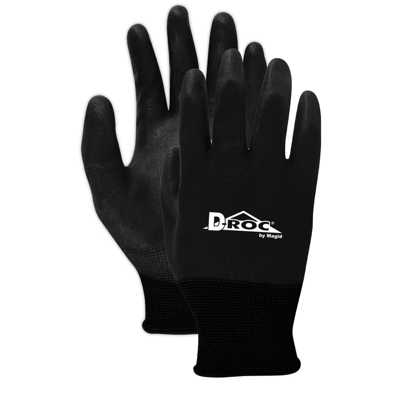 HandMaster Men's Indoor/Outdoor Knit Cut Resistant Work Gloves Black L 1 pair
