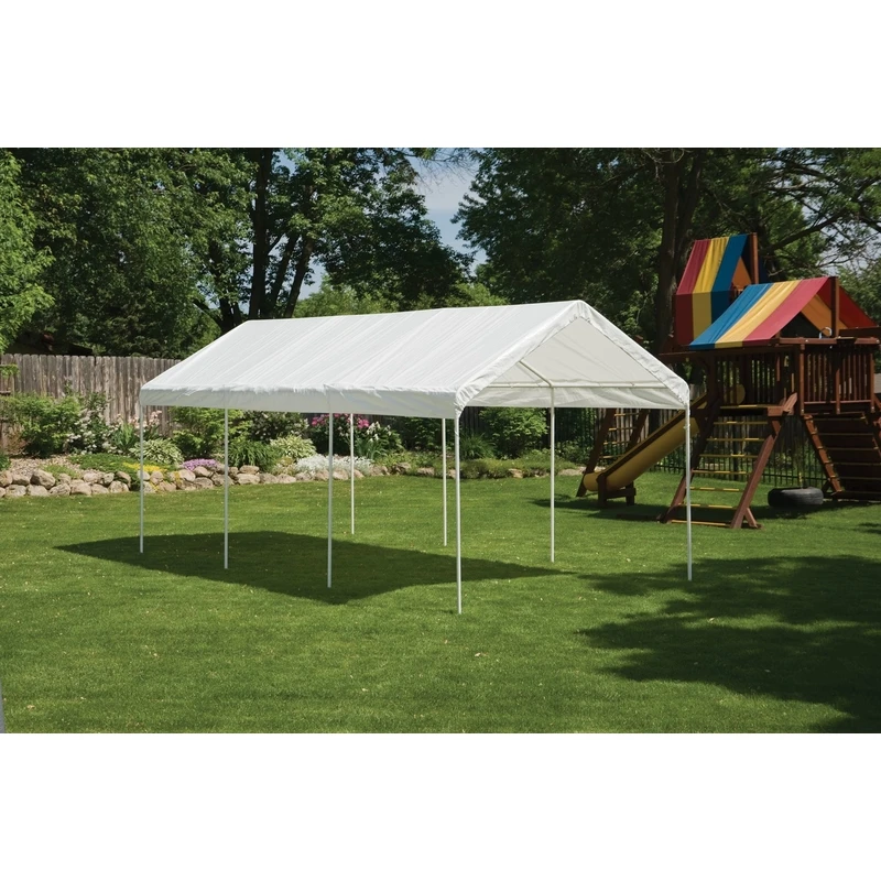 Shelter Logic Max AP Polyethylene Peak 8 Leg Canopy 10 ft. W x 20 ft. L