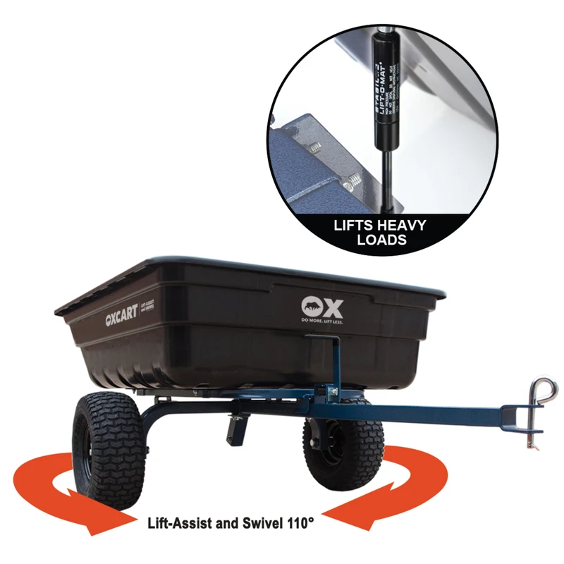 OxCart Poly Dump Cart 1100 lb. capacity