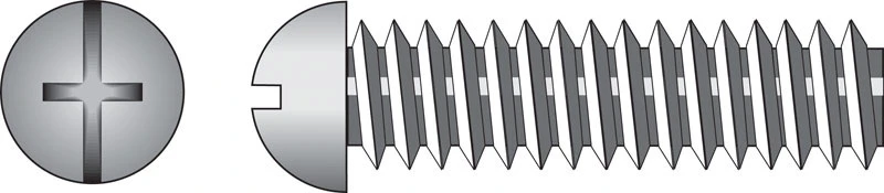 Hillman No. 10-32 in. x 3 in. L Combination Round Head Zinc-Plated Steel Machine Screws 100 pk