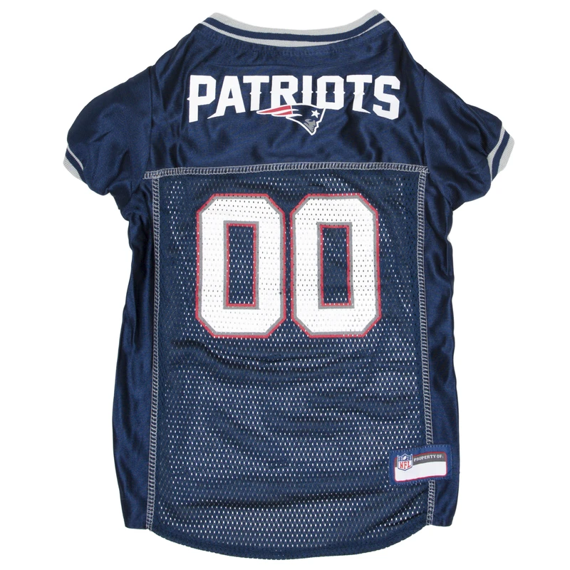 Pets First Blue New England Patriots Dog Jersey Extra Large
