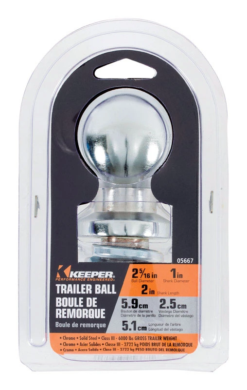 Keeper Steel 2-5/16 in. 2 in. Trailer Hitch Ball