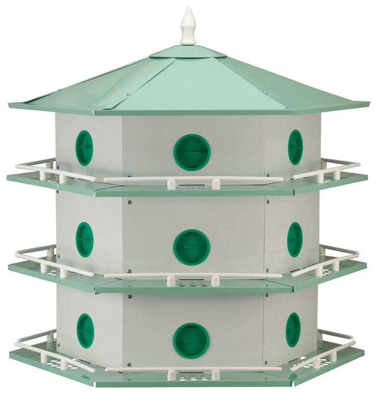 Heath Purple Martins Aluminum House Bird Feeder 18 ports