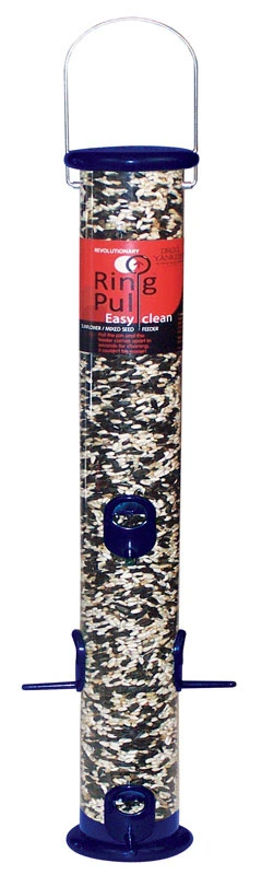 Droll Yankees Ring Pull Wild Bird 1.5 lb. Polycarbonate Tube Bird Feeder 6 ports