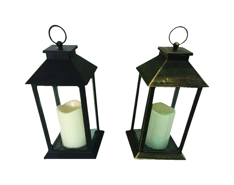 Infinity LED Glass Flameless Lantern with Remote Assorted