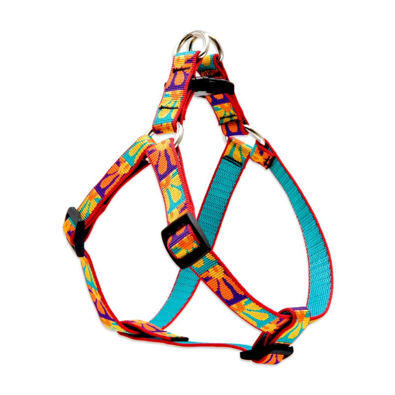 Lupine Pet Original Designs Multicolor Crazy Daisy Nylon Dog Harness