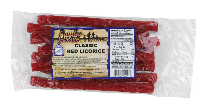 Family Choice Red Licorice 6.25 oz.
