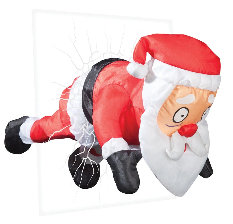 Gemmy Crashing Santa Christmas Inflatable Satin 1 Multicolored