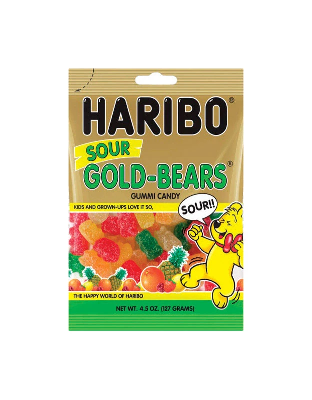 Haribo gold-Bears Sour Gummi Candy 4.5 oz.