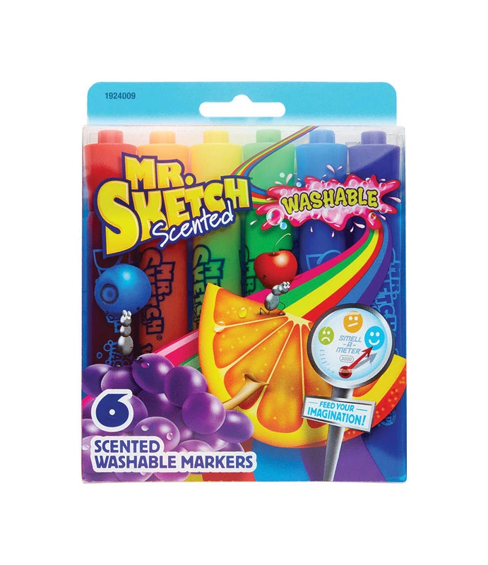 Mr. Sketch Neon Color Assorted Chisel Tip Scented Markers 6 pk