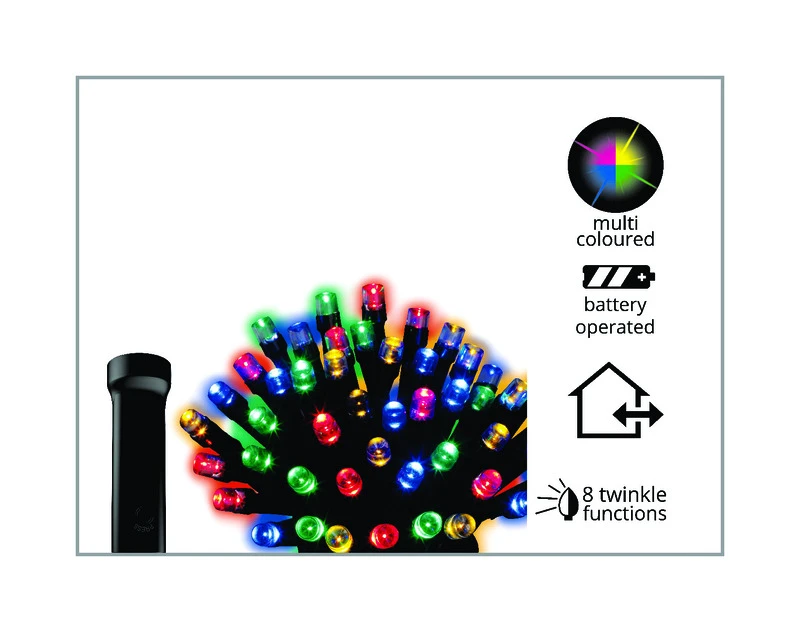 Celebrations Durawise Battery Operated LED Light Set Multicolored 11.5 ft. 48 lights
