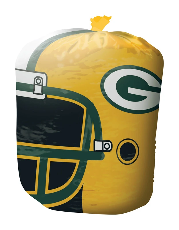 Stuff-A-Helmet Green Bay Packers 57 gal. Trash Bags Twist Tie 1 pk