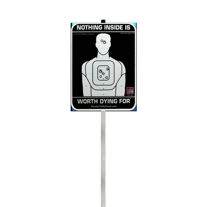 Ready To Defend Silhouette Series English Nothing Inside Is Worth Dying For Reflective Yard Sign