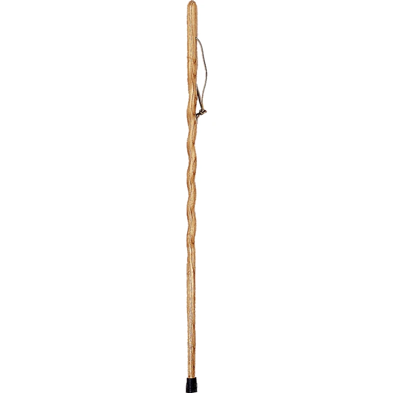 Brazos Walking Sticks Twisted Oak Hiking Trekking Pole-Tan Cane Wood 1 pk