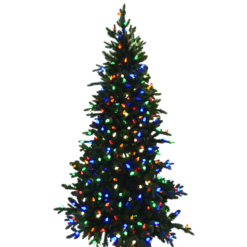 Holiday Bright Lights 7 ft. Multicolored Prelit Griswold Fir Artificial Tree 400 lights