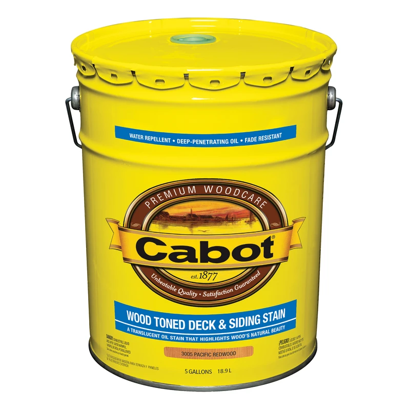 Cabot Wood Toned Transparent 3005 Pacific Redwood Oil-Based Deck and Siding Stain 5 gal.