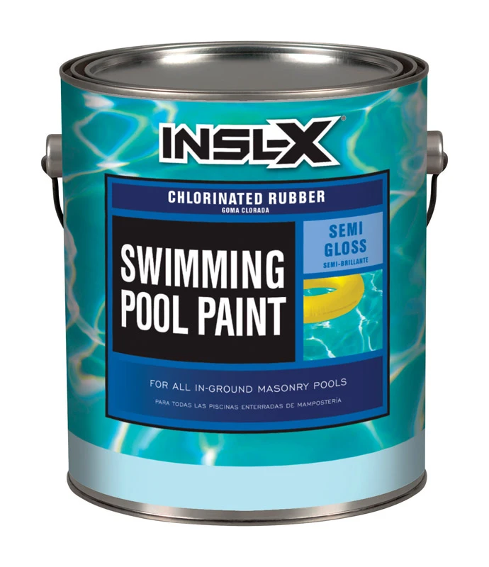 Insl-X Swimming Pool Paint Rubber Based Indoor/Outdoor Semi-Gloss Royal Blue (Dk) 1 gal. 24 hr.