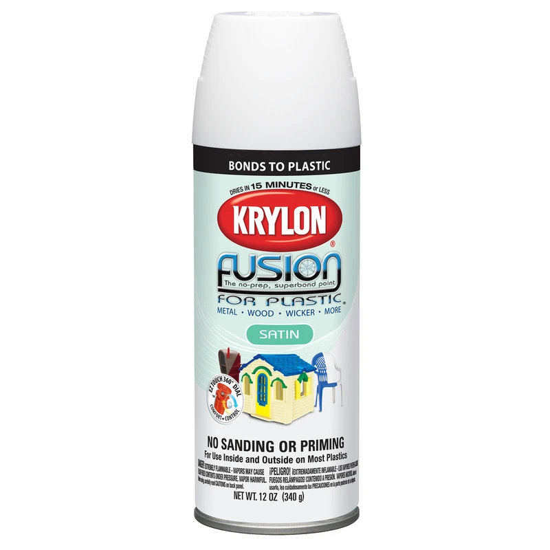Krylon Satin Dover White Fusion Spray Paint 12 oz.