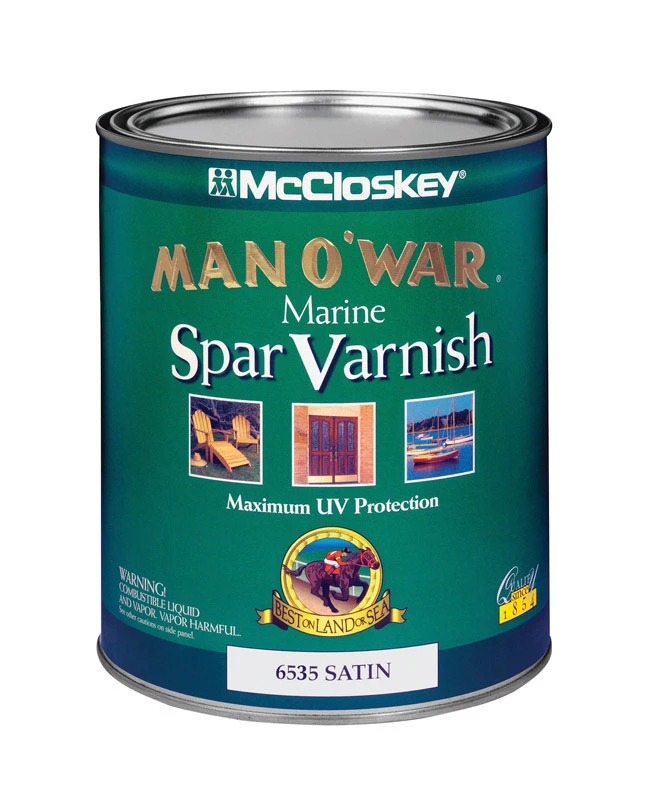 Man O' War McCloskey Satin Clear Marine Spar Varnish 1 qt.
