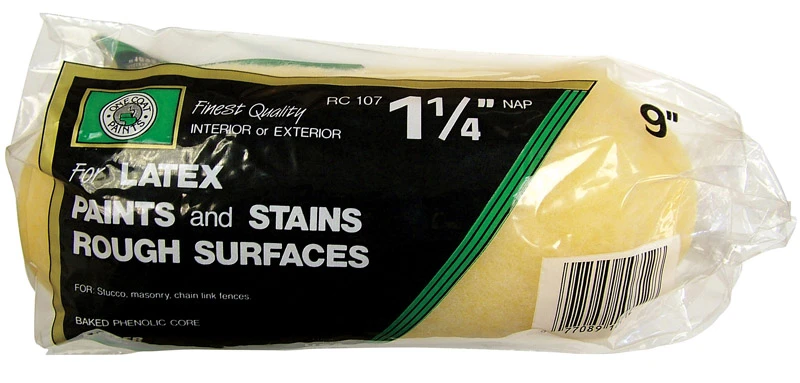 Linzer  1-1/4 in.  x 9 in. W Regular  Paint Roller Cover  For Rough Surfaces 1 pk
