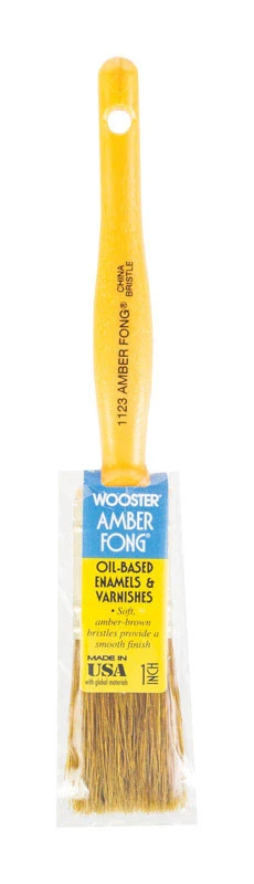 Wooster Amber Fong 1 in. W Flat Paint Brush