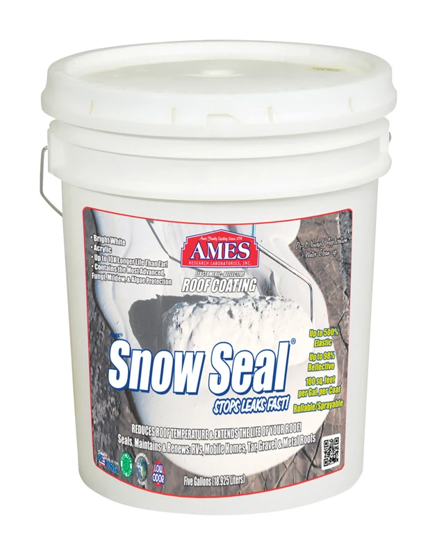 Ames Smooth Snow Acrylic Latex Roof Coating 5 gal.