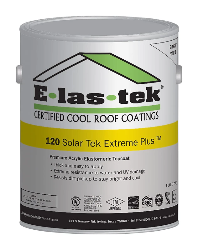E-las-tek Smooth White Acrylic Elastomeric Roof Coating 1 gal.