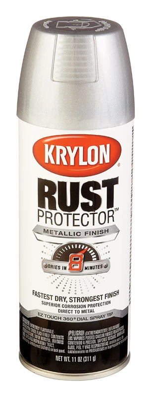 Krylon Rust Protector Brilliant Silver Spray Paint 12 oz.