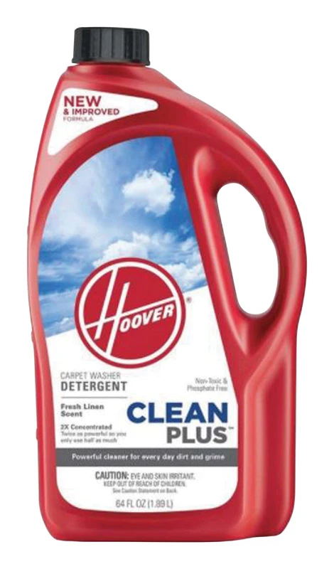 Hoover Clean Plus Fresh Linen Scent Carpet Washer Detergent 64 oz. Liquid Concentrated