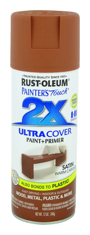 Rust-Oleum Painter's Touch Ultra Cover Satin Warm Caramel Spray Paint 12 oz.