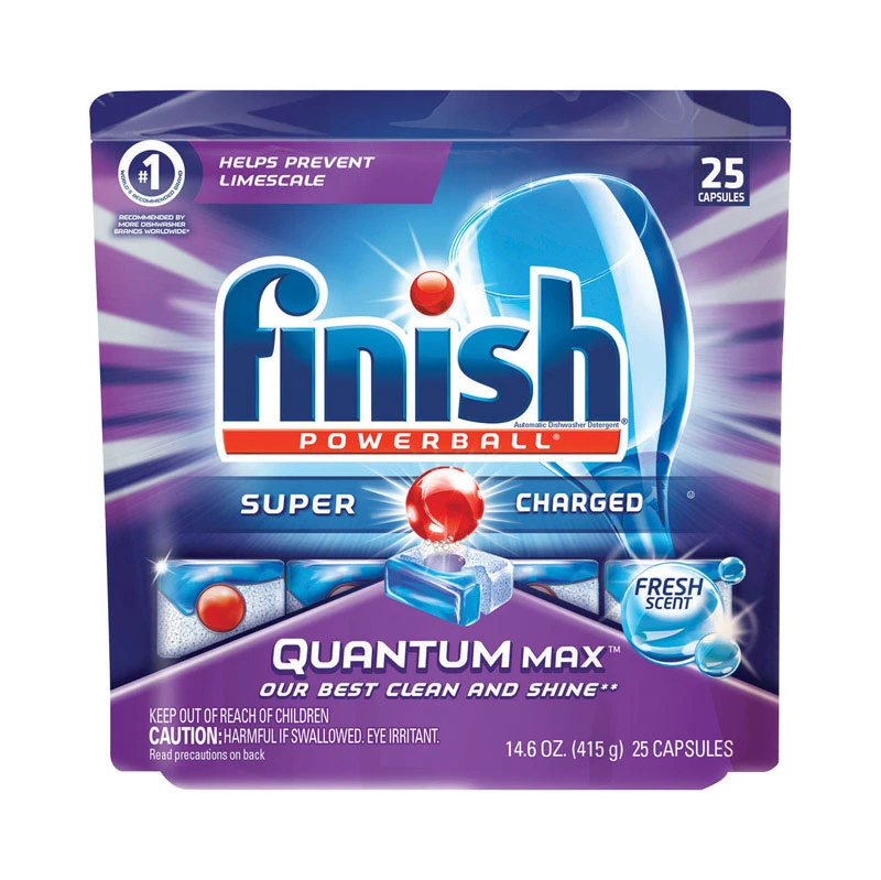 Finish Powerball Quantum Max Fresh Scent Pods Dishwasher Detergent 25 pk