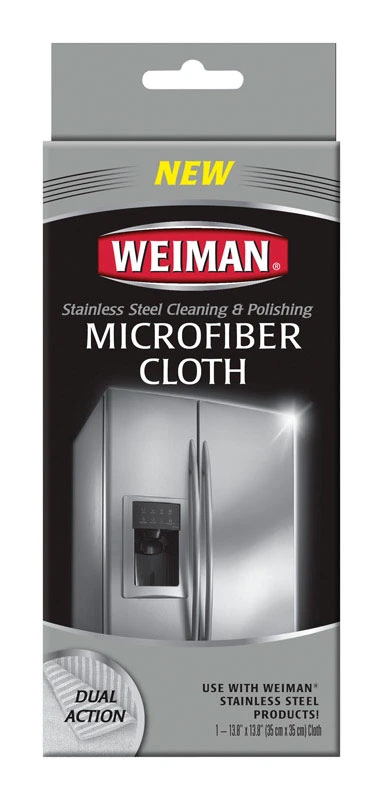 Weiman Microfiber Stainless Steel Cleaning and Polishing Cloth 13.8 in. W x 13.8 in. L 1 pk
