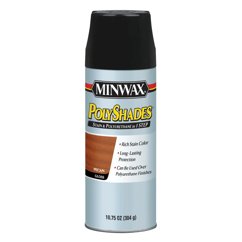 Minwax PolyShades Satin Pecan Fast Drying Polyurethane Spray 10.75 oz.
