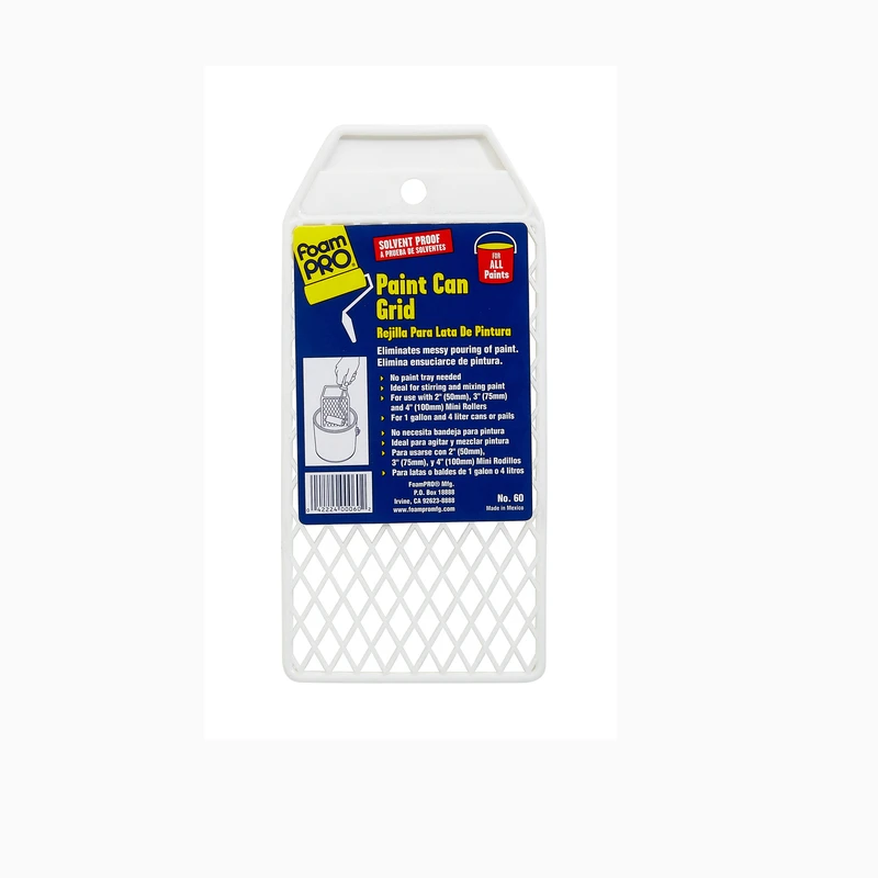 FoamPRO 4-1/2 in. W x 9-1/2 in. L White Plastic Paint Can Grid