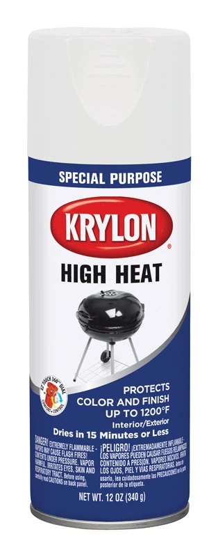 Krylon Special Purpose Flat White High Heat Spray Paint 12 oz.