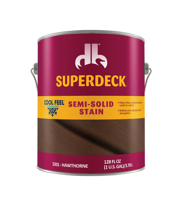 Superdeck Cool Feel Solid Hawthorne Acrylic Deck Stain 1 gal.