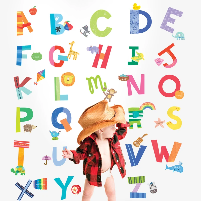 Wallies Alphabet Fun Peel and Stick Wall Decal