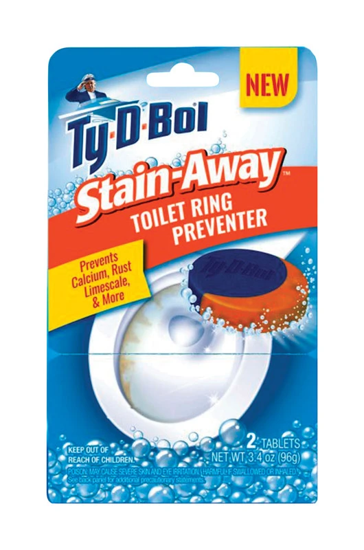 Ty-D-Bol Stain-Away Toilet Ring Preventer 3.4 oz. 2 pk