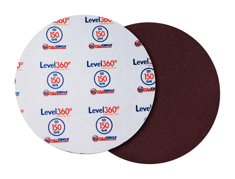 Full Circle Level 360 8.75 in. Aluminum Oxide Hook and Loop Sanding Disc 150 Grit Very Fine 5