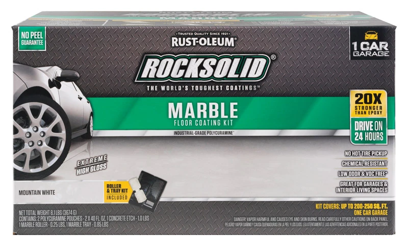 Rust-Oleum RockSolid Marble Mountain White Floor Coating Kit 80 oz.