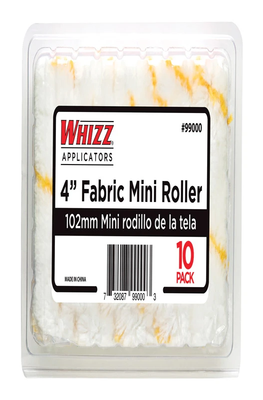 Whizz Fabric 1/2 in. x 4 in. W Mini Paint Roller Cover 10 pk