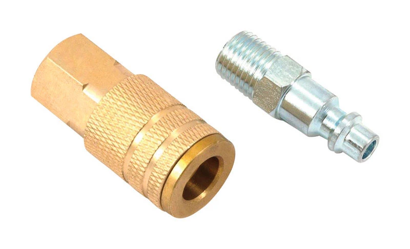 Forney Brass/Steel Air Coupler and Plug Set 1/4 in. Female NPT 2 pc.