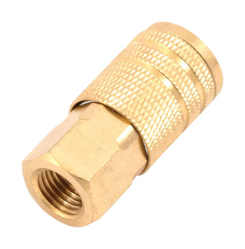 Forney Brass Air Coupler 1/4 in. Female NPT 1/4 in. 1 pc.